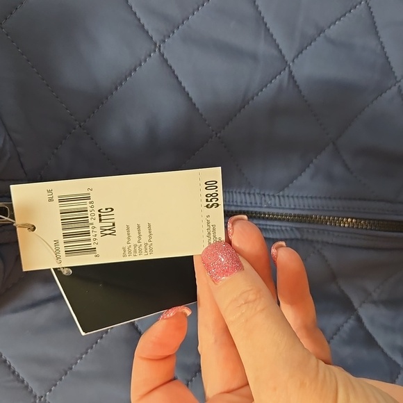 Magaschoni Men's Blue Quilted Vest Zipfront XXL NWT 💙🤎💙🤎 - Picture 4 of 9